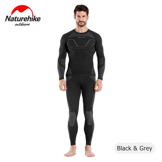 Naturehike Men Women Winter Quick Dry Anti-microbial Stretch Thermal Long Johns Polyester Thick Skiing Thermal Underwear Set