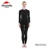 Naturehike Men Women Winter Quick Dry Anti-microbial Stretch Thermal Long Johns Polyester Thick Skiing Thermal Underwear Set