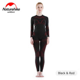 Naturehike Men Women Winter Quick Dry Anti-microbial Stretch Thermal Long Johns Polyester Thick Skiing Thermal Underwear Set