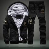 LBL Fleece Winter Tracksuit Men Set Streetwear Mens Hoodie Sets Camouflage Thick Hooded Jacket Male Patchwork Moleton Masculino