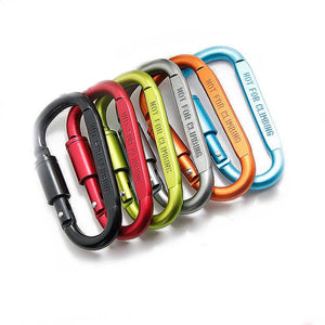 1Pcs Carabiner Climbing Accessories Aviation Aluminum Alloy D-type Hanging Buckle With Lock Key Tool Equipment Outdoor Supplies