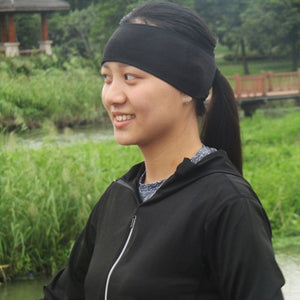Sport Headband Unisex Earmuff Thermal Folding Fluffy Ponytail Hair Band Ear Warmer Outdoor Cycling Sportswear 25x9.5cm Zi