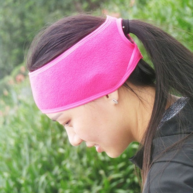 Sport Headband Unisex Earmuff Thermal Folding Fluffy Ponytail Hair Band Ear Warmer Outdoor Cycling Sportswear 25x9.5cm Zi