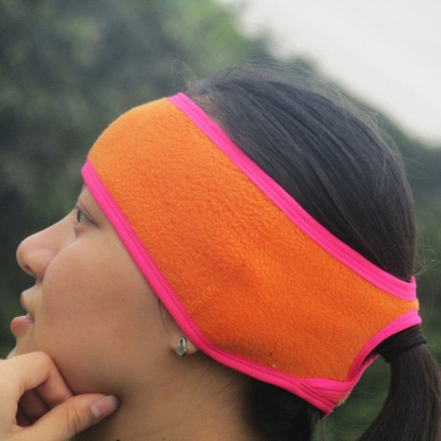 Sport Headband Unisex Earmuff Thermal Folding Fluffy Ponytail Hair Band Ear Warmer Outdoor Cycling Sportswear 25x9.5cm Zi