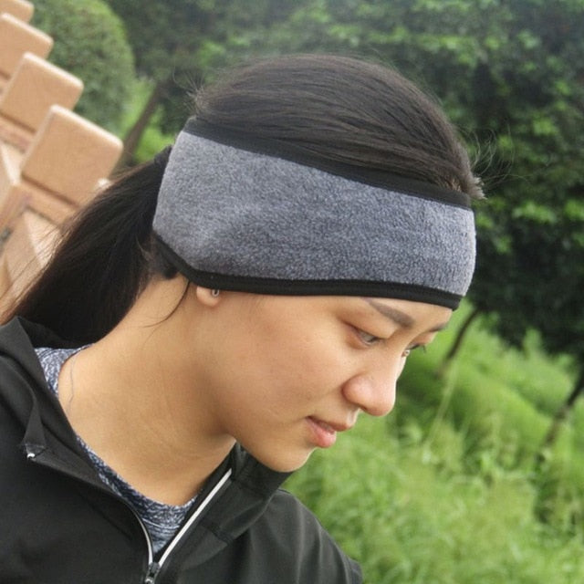 Sport Headband Unisex Earmuff Thermal Folding Fluffy Ponytail Hair Band Ear Warmer Outdoor Cycling Sportswear 25x9.5cm Zi
