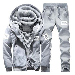 LBL Fleece Winter Tracksuit Men Set Streetwear Mens Hoodie Sets Camouflage Thick Hooded Jacket Male Patchwork Moleton Masculino