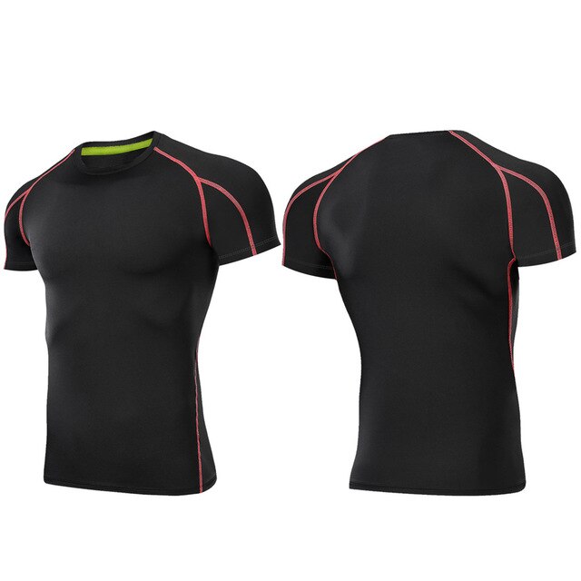 Outto Men's Gym Shirt Running Fitness Sport Training Short Sleeve Top #126