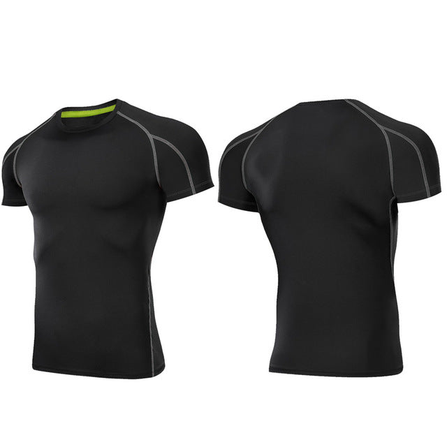 Outto Men's Gym Shirt Running Fitness Sport Training Short Sleeve Top #126