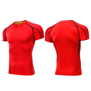 Outto Men's Gym Shirt Running Fitness Sport Training Short Sleeve Top #126