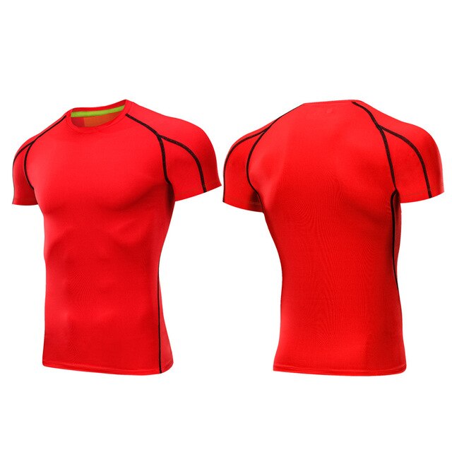 Outto Men's Gym Shirt Running Fitness Sport Training Short Sleeve Top #126