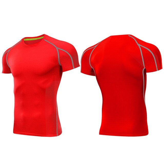 Outto Men's Gym Shirt Running Fitness Sport Training Short Sleeve Top #126