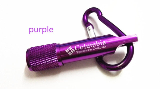 Free Shipping Colombia carabiner flashlight mini flashlight bright flashlight LED flashlight 20g #6026