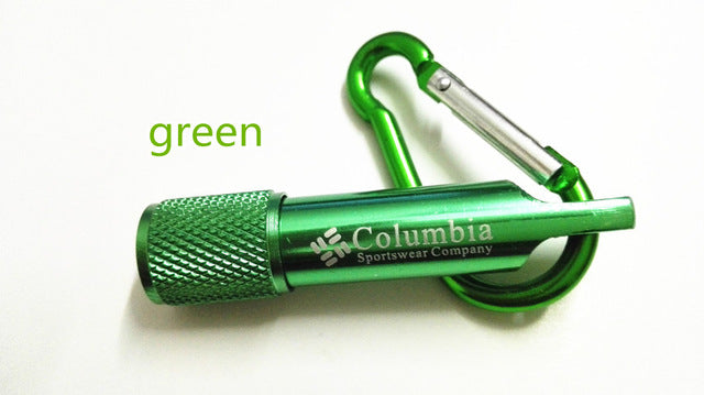 Free Shipping Colombia carabiner flashlight mini flashlight bright flashlight LED flashlight 20g #6026