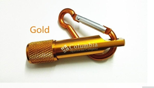 Free Shipping Colombia carabiner flashlight mini flashlight bright flashlight LED flashlight 20g #6026