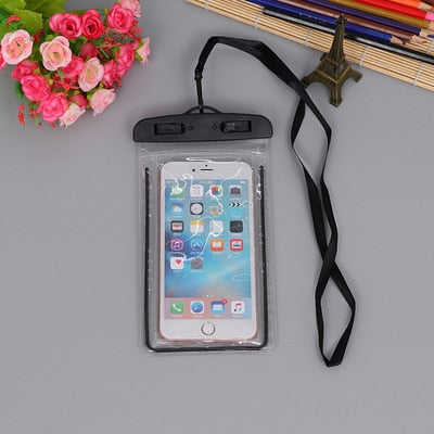 Summer Luminous Waterproof Pouch Swimming Gadget Beach Dry Bag Phone Case Cover Camping Skiing Holder For Cell Phone 3.5-6Inch