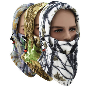 Winter Fishing Hats Caps Camouflage Camo Ventilated Breathable Windproof Keep Warm Face Mask Hunting Hiking Outdoor Sport Hat