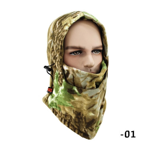 Winter Fishing Hats Caps Camouflage Camo Ventilated Breathable Windproof Keep Warm Face Mask Hunting Hiking Outdoor Sport Hat