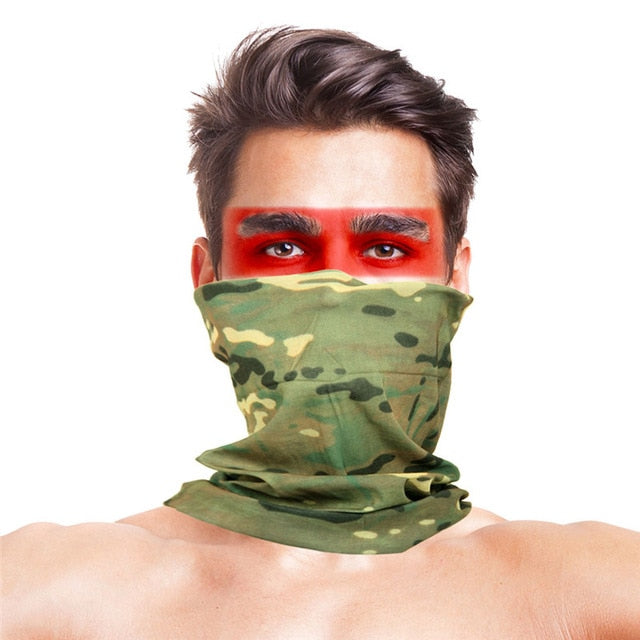 3D Geometric Design Cycling Bandanas Headwear Multifunctional Magic Head Scarf Outdoor Sport Face Shield Mask buffe Summer Baff