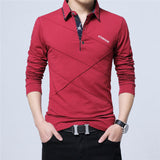 5XL Polo Shirt Collar Men Plus Size 3XL 4XL Autumn Button Brand Men Polo Shirt Long Sleeve Casual Male Shirt Dress Polo Shirts
