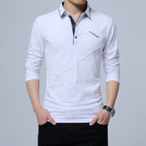 5XL Polo Shirt Collar Men Plus Size 3XL 4XL Autumn Button Brand Men Polo Shirt Long Sleeve Casual Male Shirt Dress Polo Shirts
