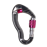Screwgate Rock Climbing Mountaineering Carabiner Buckle with Pulley Wheel for Tree Carving Arborist Rigging Rappelling Rescue