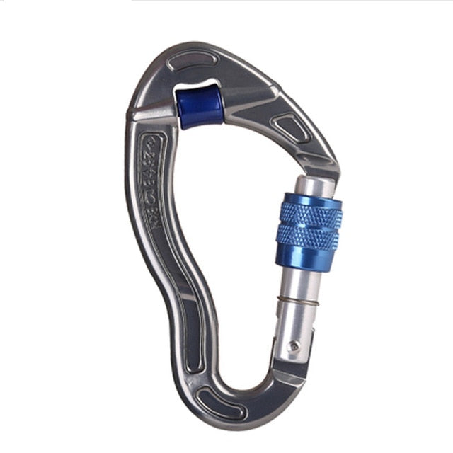 Screwgate Rock Climbing Mountaineering Carabiner Buckle with Pulley Wheel for Tree Carving Arborist Rigging Rappelling Rescue
