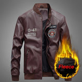 New Autumn Winter Motorcycle Leather Jacket Men Windbreaker Hooded PU Jackets Male Outwear Warm PU Baseball Jackets Size S-4XL